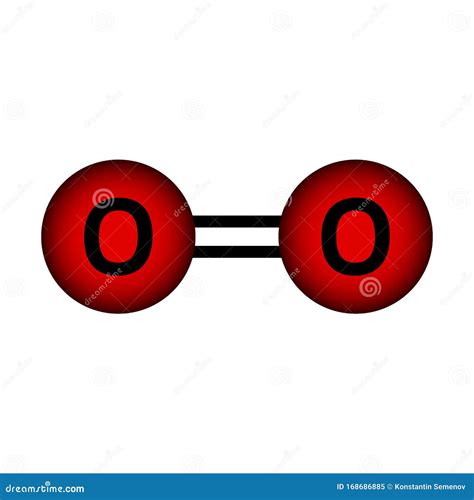 Oxygen molecule icon stock illustration. Illustration of icon - 168686885