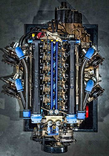 Bugatti W16 Engine Animation