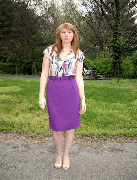 Alyson Is Neat: Purple Pencil Skirt