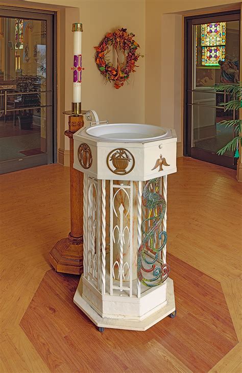 Saint George Roman Catholic Church, in New Baden, Illinois, USA - baptismal font - a photo on ...