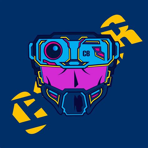 máscara cyberpunk vector logo cyber ilustración. 9668755 Vector en Vecteezy