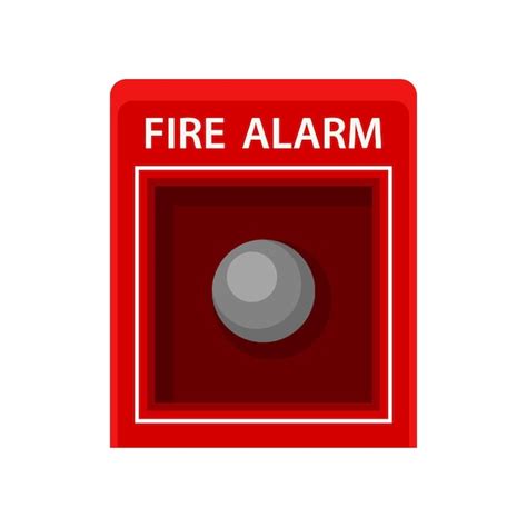 Premium Vector | Fire alarm red metal box with button warning signal ...