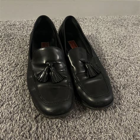 Vintage black penny loafers, got these from my... - Depop