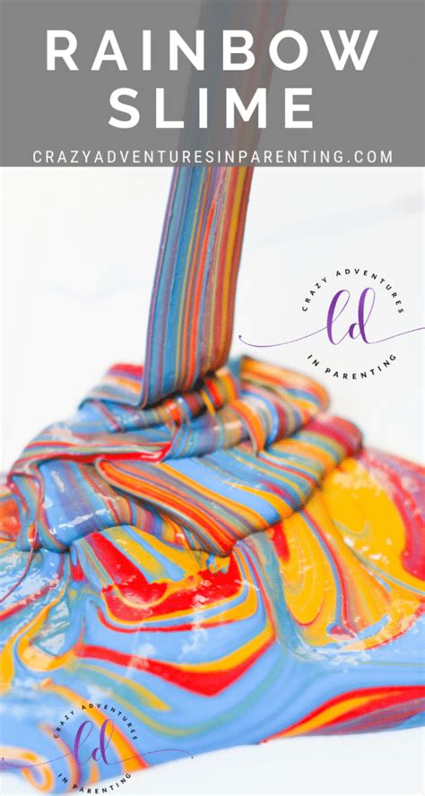 Easy Rainbow Slime Recipe | Crazy Adventures in Parenting