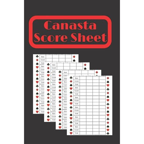 Canasta Score Sheets : Canasta Score Book - Scorebook of 120 Score ...