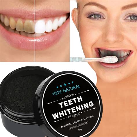 30g Tooth Whitening Powder Activated Bamboo Charcoal Toothpaste Tartar Stain Removal Natural ...