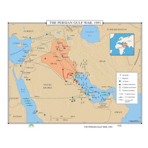 #182 The Persian Gulf War, 1991 - The Map Shop