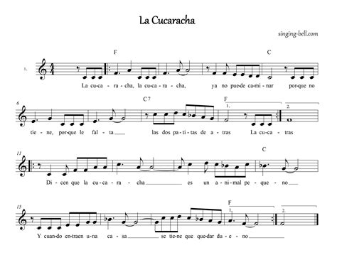 Free Nursery Rhymes > La Cucaracha - free mp3 audio download