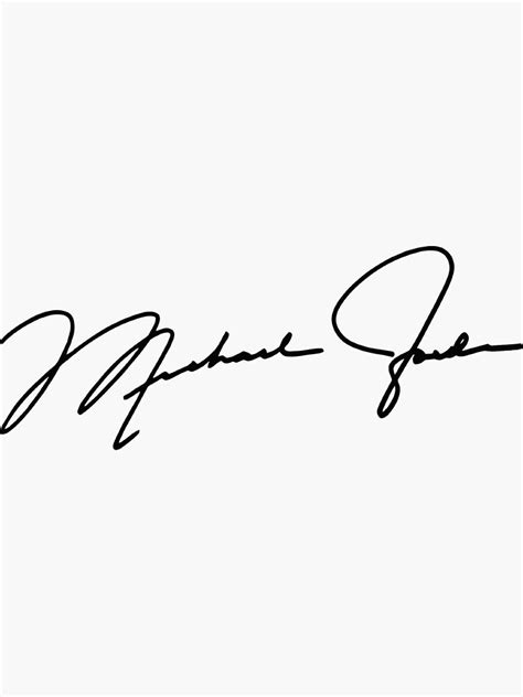 "Michael Jordan Signature" Sticker by GateShop | Redbubble