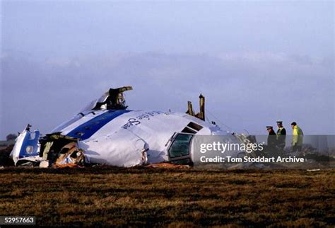 The wreckage of the Pan-Am 747 plane which was blown up en route to... News Photo - Getty Images