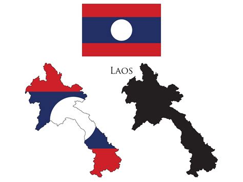 laos flag and map illustration vector 21822866 Vector Art at Vecteezy