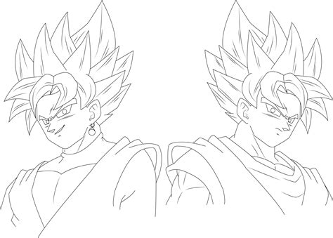 Lineart Goku vs Black full resolution by AL3X796 on DeviantArt