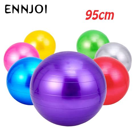 95CM Burstproof Exercise Yoga Ball with a Pump Indoor Use Training ...