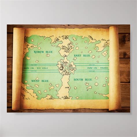 One Piece Map the World Poster | Zazzle