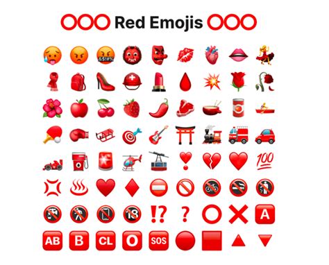 +30 Red Emojis Meanings Explained (Copy & Paste) - Eggradients.com