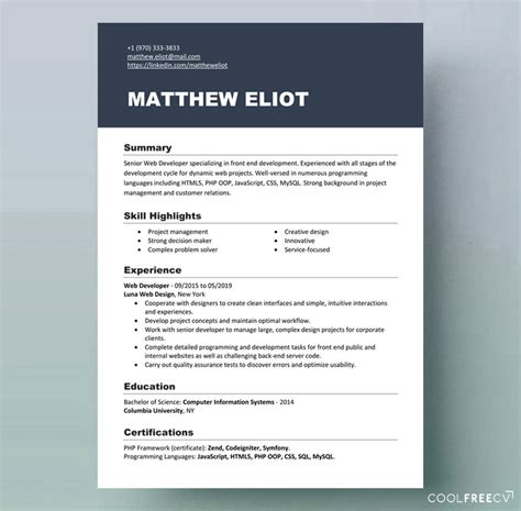 Resume Templates Download - MosOp