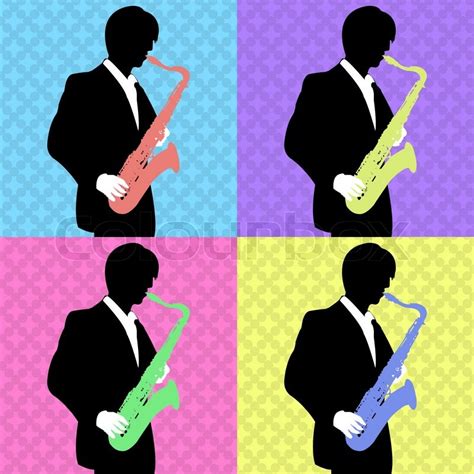 Pop art jazz illustration | Stock Vector | Colourbox