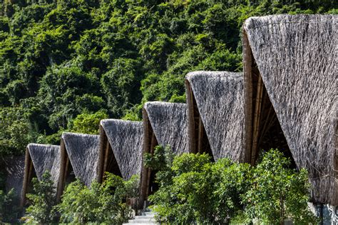 This tiny bamboo hut resort is built on a remote Vietnamese beach