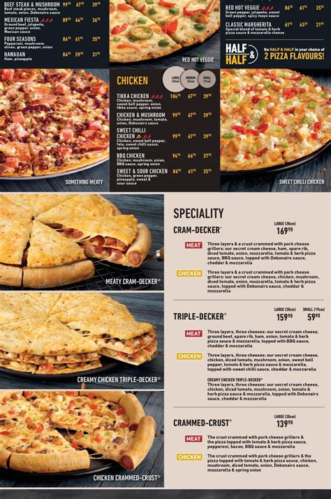 Debonairs Pizza Menu Prices & Specials