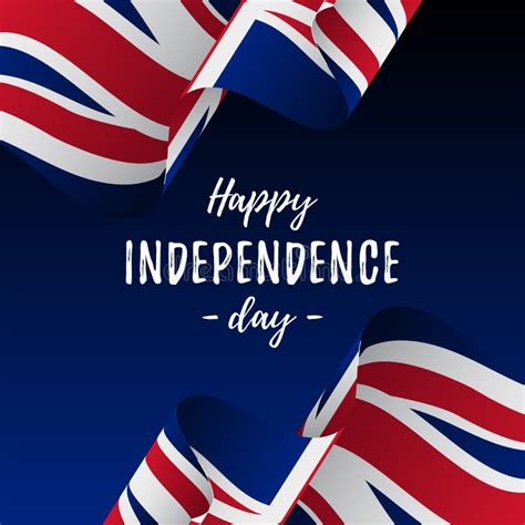 Banner or Poster of Great Britain Independence Day Celebration. Great Britain Flag. Vector ...