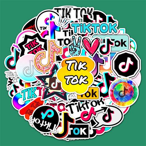 50PCS Tik Tok Logo Waterproof Stickers Decals for Luggage Laptop Water ...