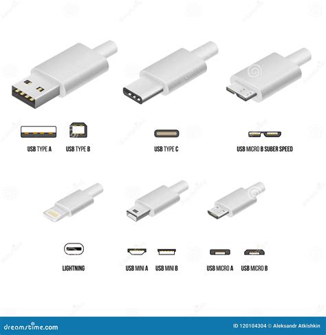 USB all type stock vector. Illustration of digital, accessories - 120104304