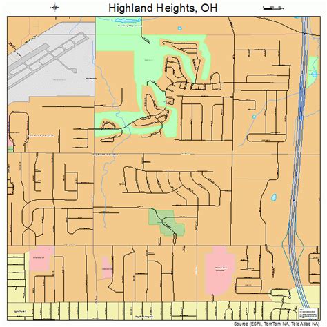 Highland Heights Ohio Street Map 3935252