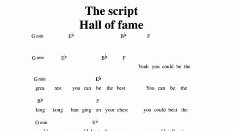 The script - hall of fame - Guitar Chords - YouTube