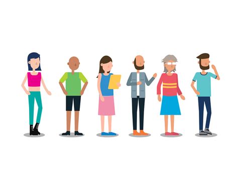 Group Of People Vector Vector Art & Graphics | freevector.com