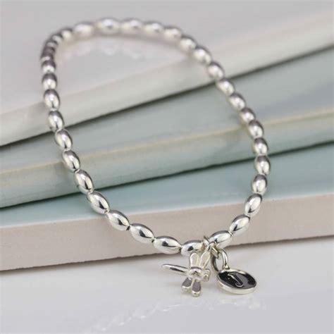 Personalised Bee Charm Friendship Bracelet By Nest Gifts