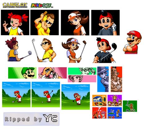 Mario Golf - Game Boy Color - Download Super Mario GB Sprites