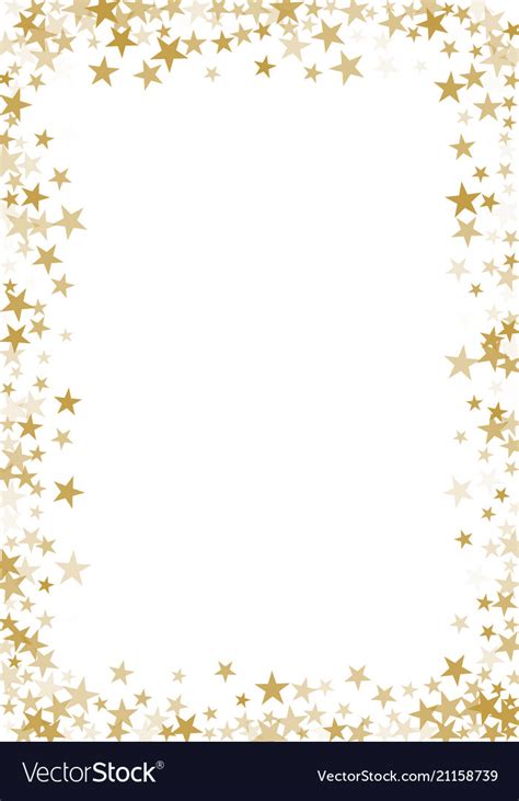 Golden stars confetti background Royalty Free Vector Image