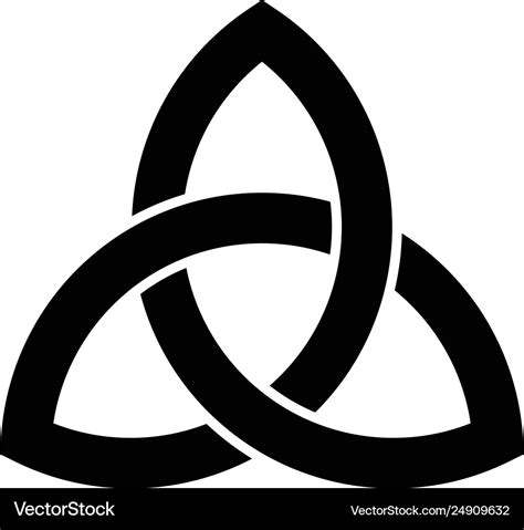 Triquetra sign icon leaf-like celtic symbol Vector Image