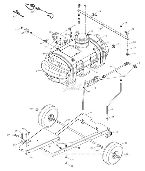 Agri-Fab LP19478 15 gal Tow-Behind Sprayer Parts Diagram for Parts List