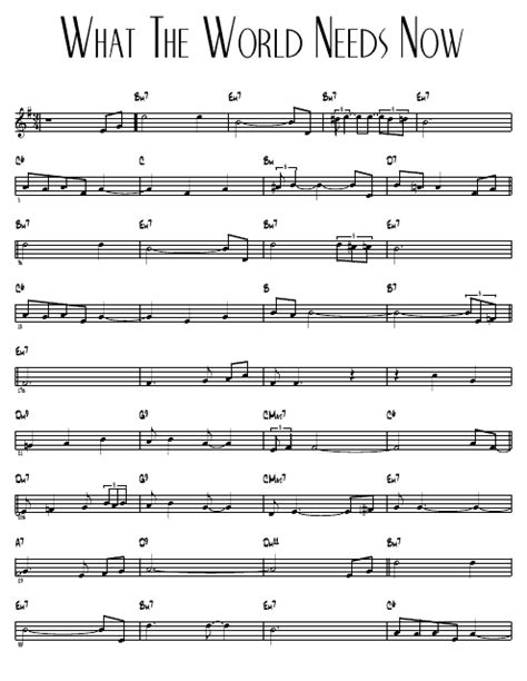 What the World Needs Now Sheet Music Download Printable PDF ...