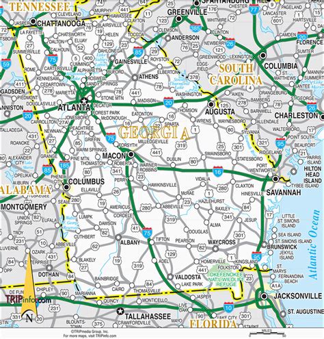 Maps - Georgia Department Of Transportation Highway Map 1999-2000 (3 ...