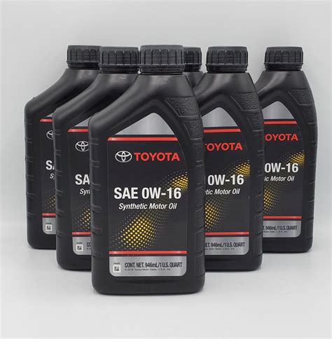 okpetroleum.com: Toyota SAE 0W-16 Synthetic Motor Oil (6 Quarts)