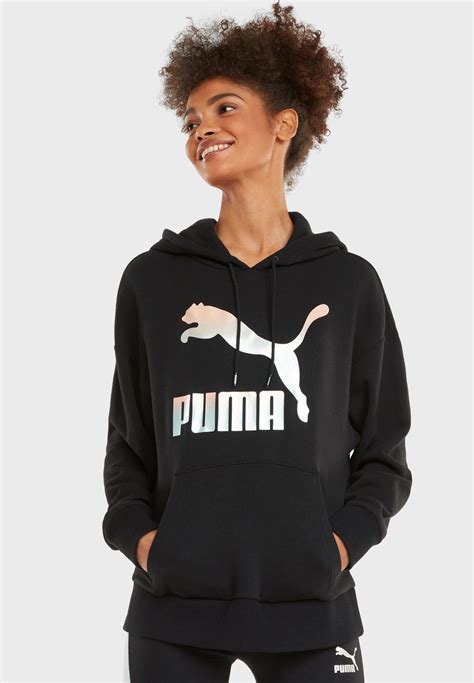 Buy PUMA black Classics Logo Hoodie for Kids in MENA, Worldwide