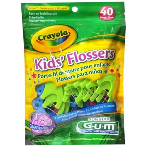 GUM Crayola Kids' Flossers 40 Each (Pack of 4) - Walmart.com - Walmart.com