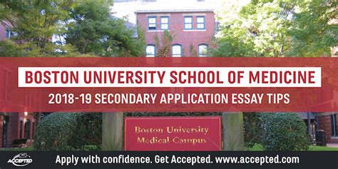 Boston University School of Medicine Secondary Application Tips | Accepted