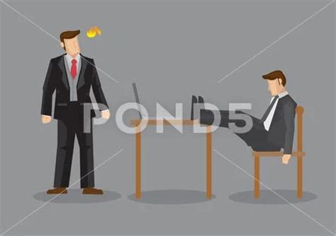 Sleeping at Work Cartoon Vector Illustration Illustration #134313312