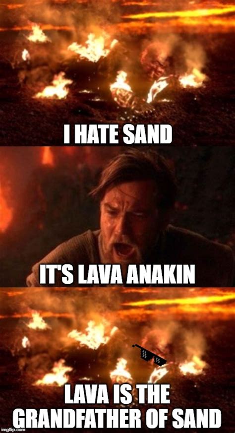 Anakin Burning In Lava