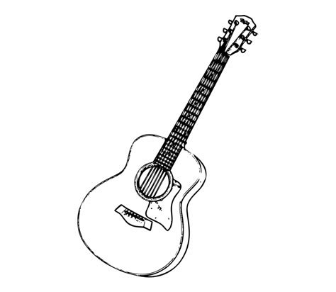 Free Acoustic Guitar Clipart Black And White, Download Free Acoustic ...