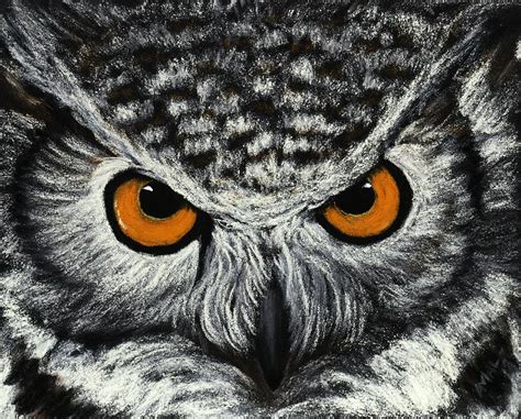 Owl Eyes Painting by Anastasiya Malakhova