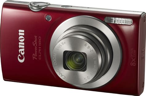 Best Buy: Canon PowerShot ELPH 180 20.0-Megapixel Digital Camera Red 1096C001