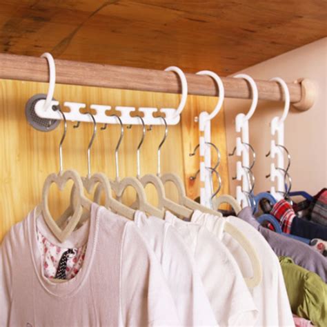 8Pcs 3D Space Saving Hanger Magic Clothes Hanger with Hook Wardrobes Closet Organizer Clothing ...
