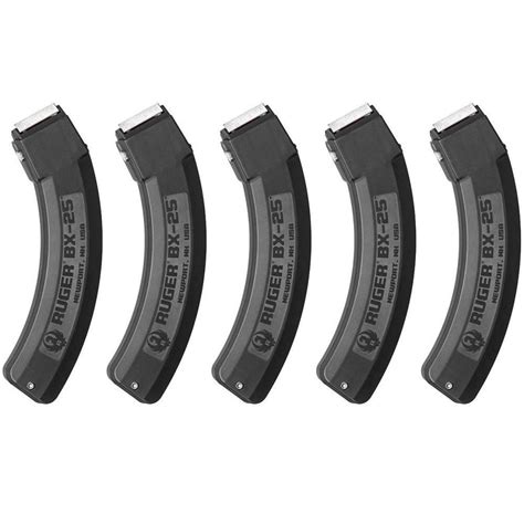 5x Ruger 10/22 BX-25 Magazines 25 Round 22LR - 90361 – Brewer Tactical ...