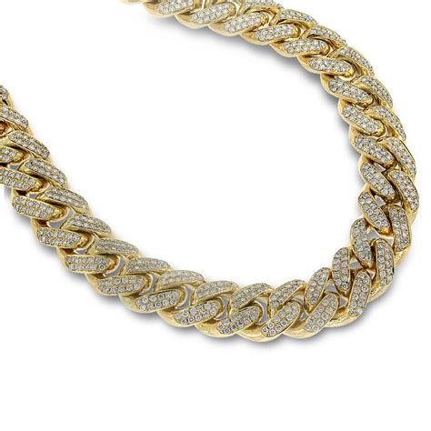 Men's 10K Yellow Gold Diamond Chain | Diamonds diamonds diamonds ...