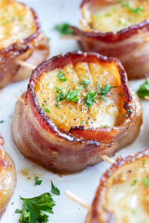 Broiled Sea Scallops Wrapped In Bacon Recipe | Besto Blog