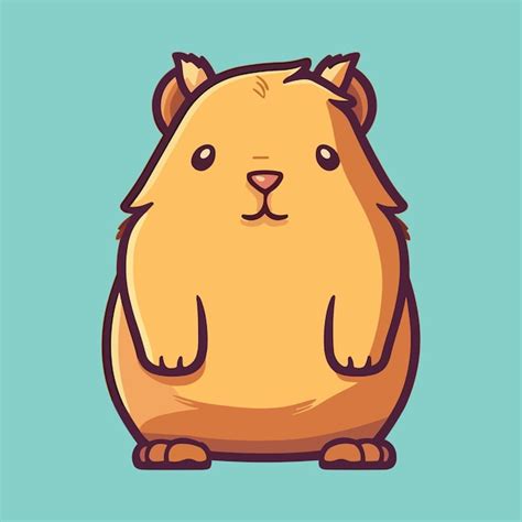 Premium Vector | Cute capybara vector illustration cartoon style cute capybara icon